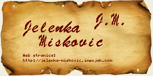 Jelenka Mišković vizit kartica